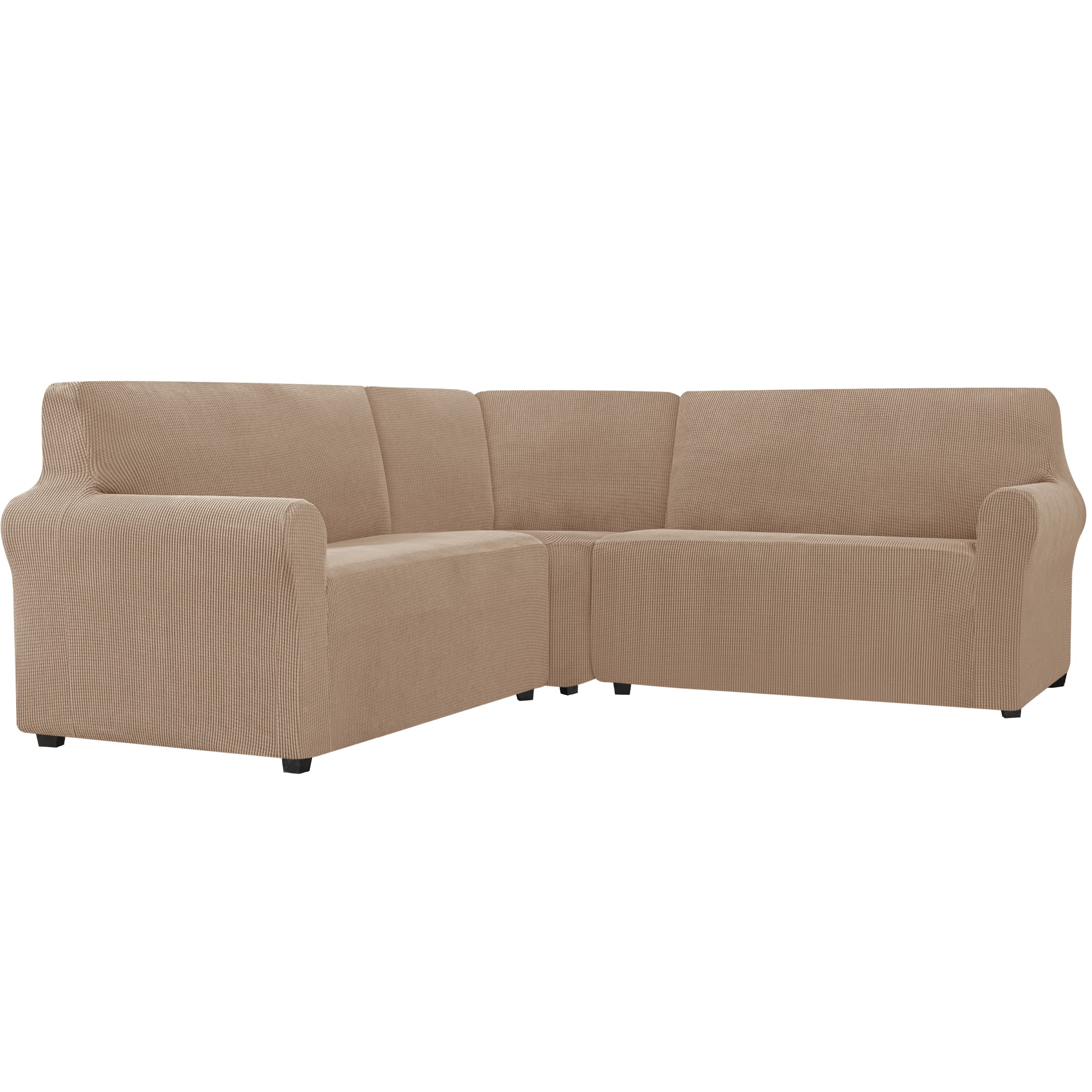 CHUN YI 3 Piece Corner Sofa Slipcover Sectional Couch Covers L Shaped