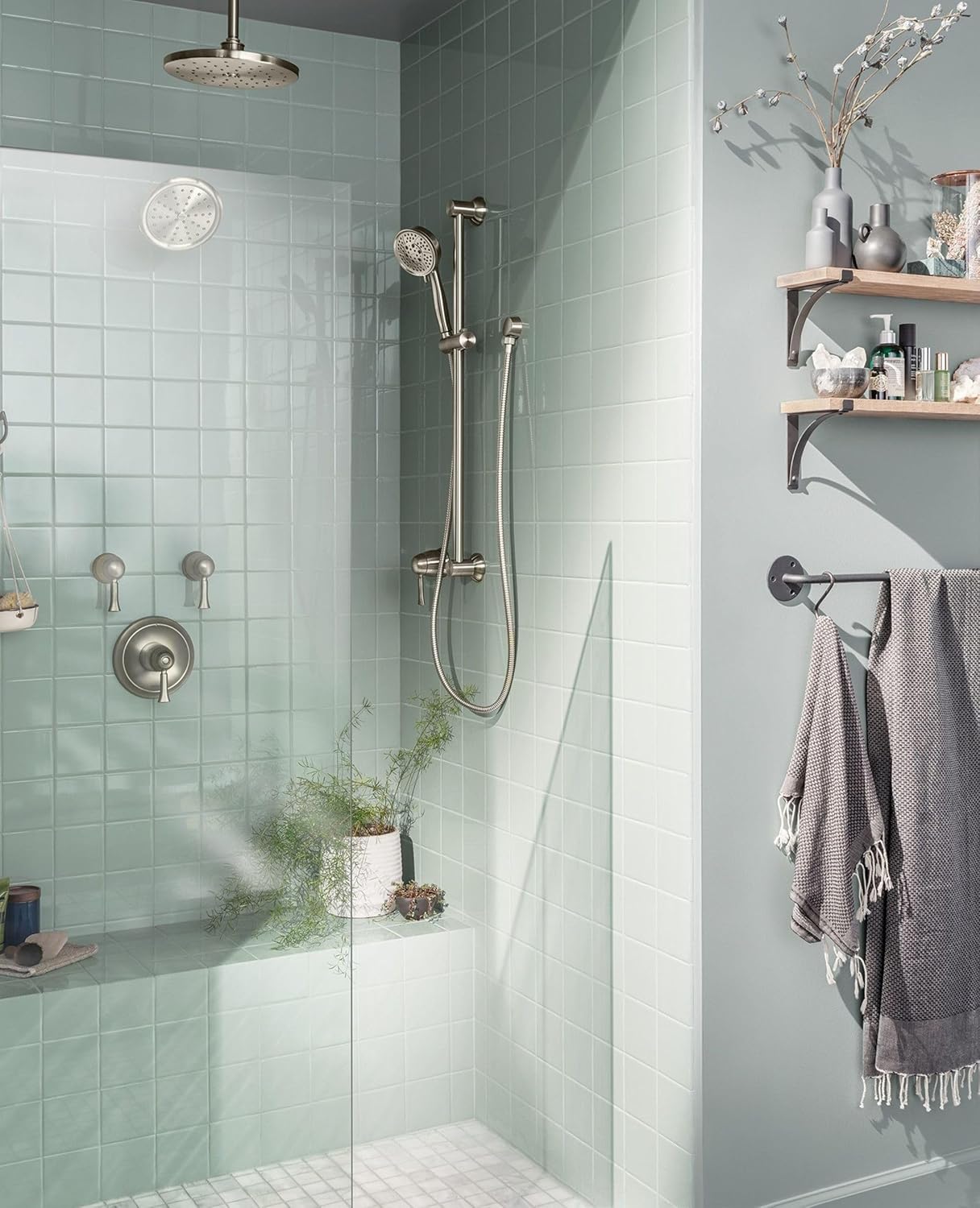 Moen 116651BN Replacement Straight Shower Extension, 6-Inch, Brushed Nickel