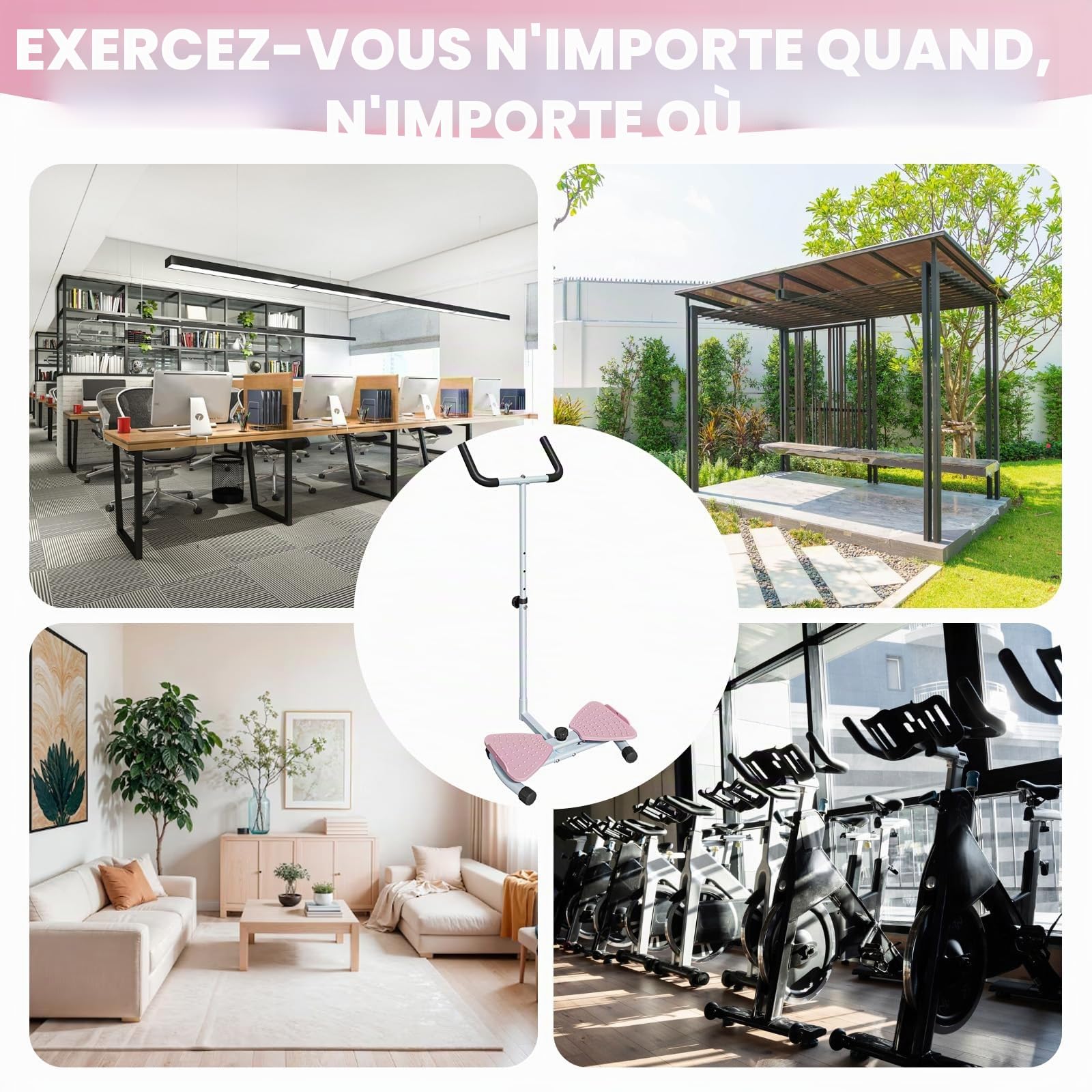 Version Améliorée Waist Twister Machine avec Accoudoirs, Waist Twisting Board avec Fonction Massage, Twist Disque de Taille Résistance Réglable pour L'entraînement des Muscles Abdominaux