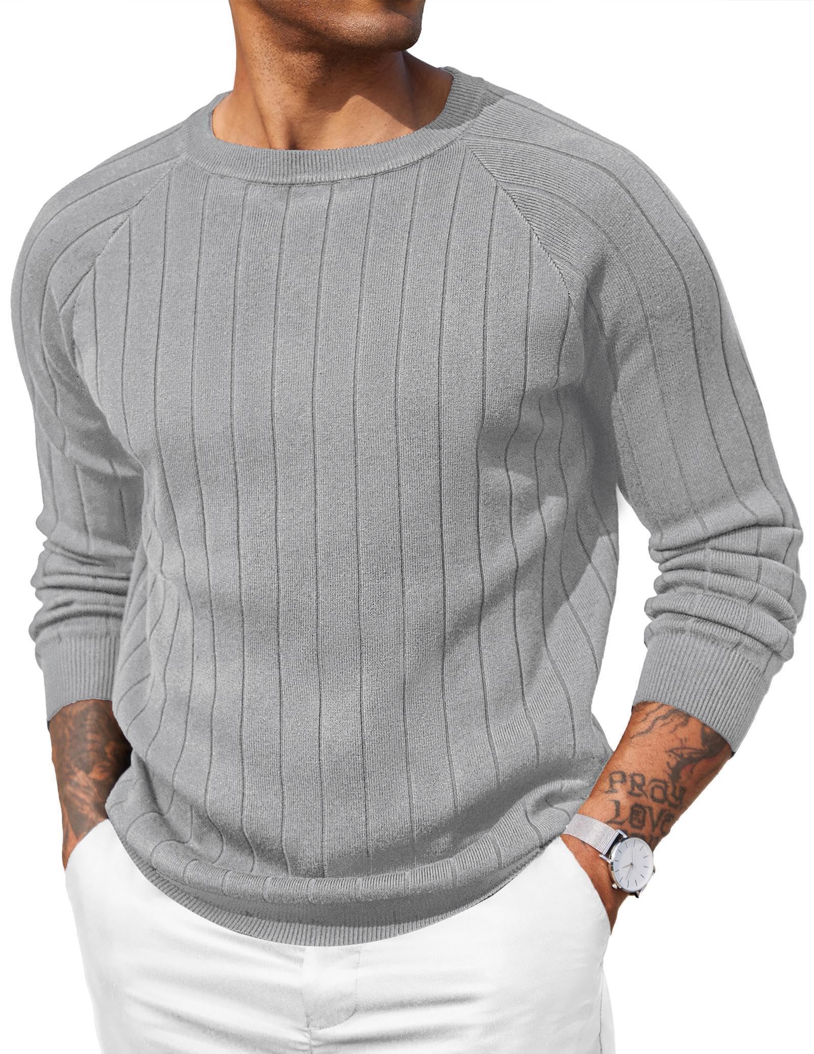 COOFANDY Mens Crewneck Pullover Sweater Business Casual Knit Sweater