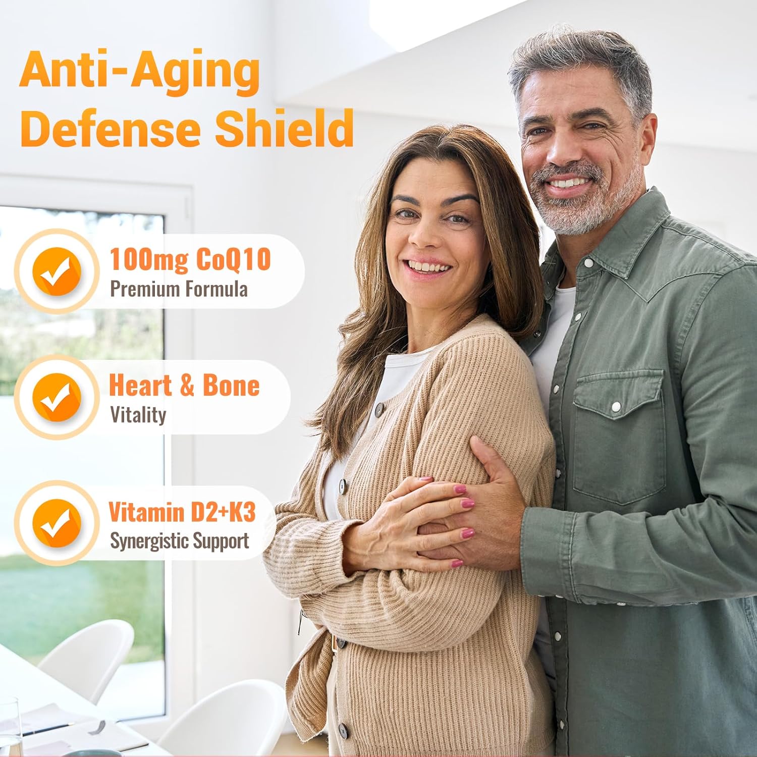 Nature Echo® CoQ10 Supplement 100mg, CoQ10 Gummies with Vitamin D3 & K2, Coenzyme Q10 Supplement Blueberry Flavor, Sugar Free, Heart Health, Bone Support & Antioxidant, Vegan, Non-GMO 60 Gummies - Image 5