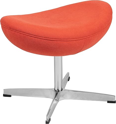 Miniatura 15 de Flash Furniture Silla de recepción lateral de tela naranja serie Egg Naranja (Orange Fabric),Tela Aqua,negro, cuero, (Black LeatherSoft),Gris