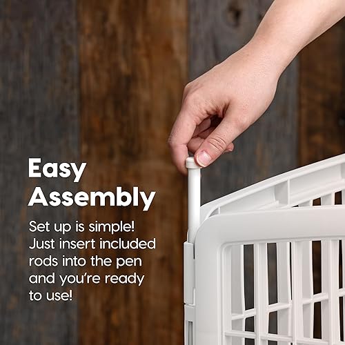 Miniatura 3 de IRIS - Corralito de 34 pulgadas para ejercicio para mascotas, de 8 paneles