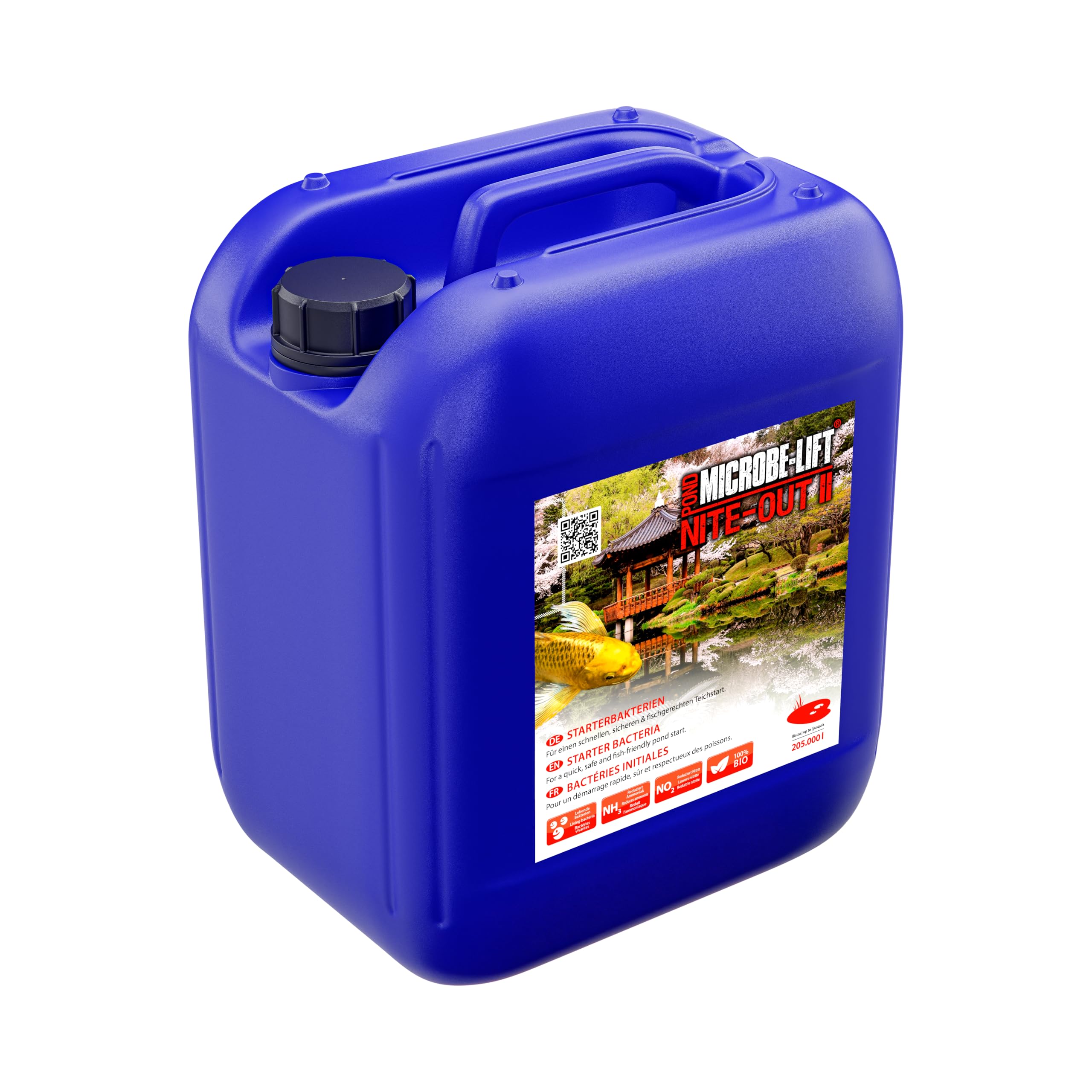 Bactéries de Démarrage pour Bassin 5000 ML - Nite-Out II Mise en Eau | contre turbidité et nitrites, paramètres instables, après traitement ou redémarrage, bassin de jardin, bassin à koïs