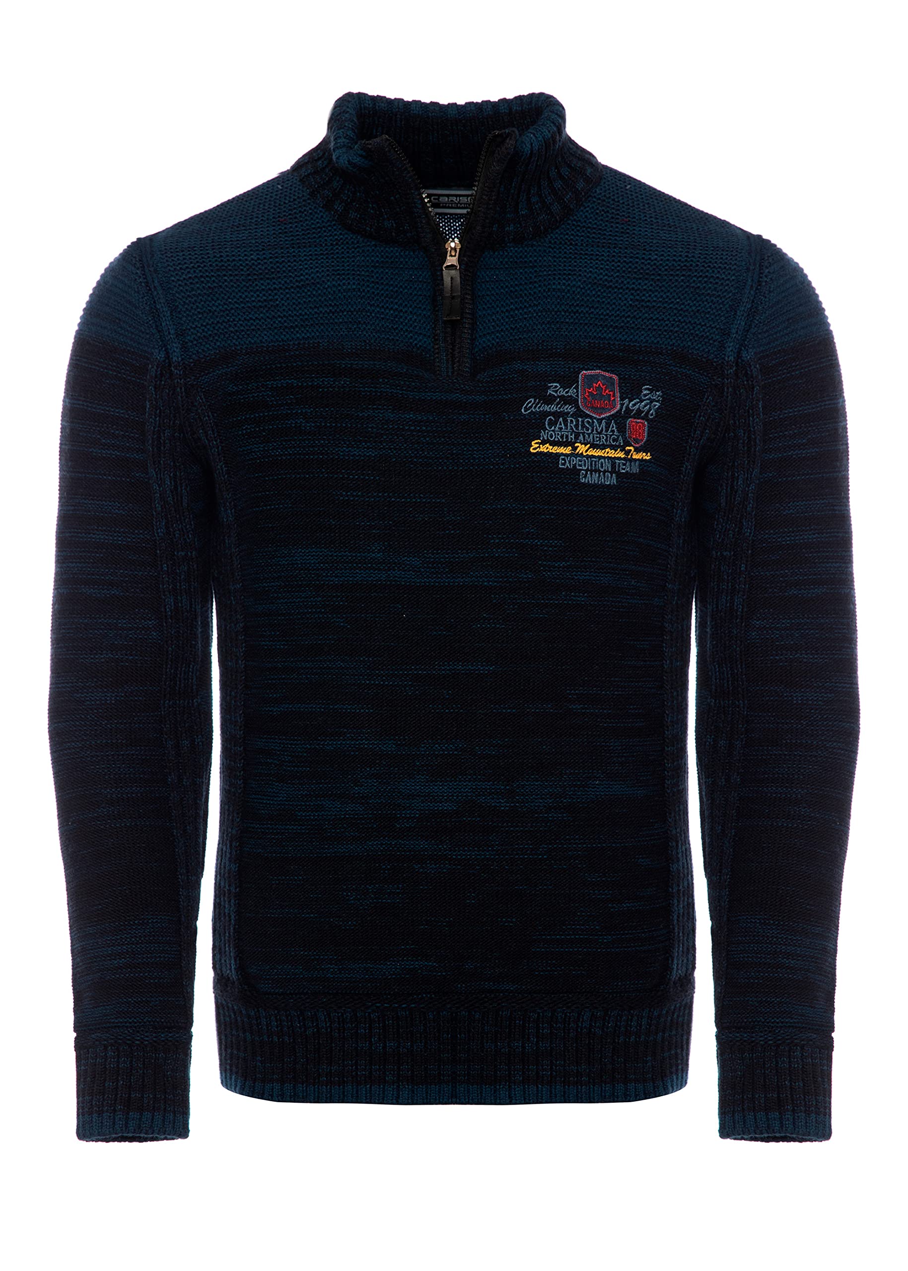 Carisma Strickpullover für Herren ? Herren Troyer mit Stickerei ? Angenehmer Regular Fit Pullover für Büro und Freizeit 7803