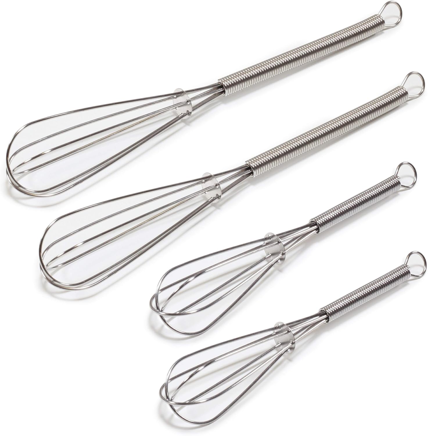 BATEMEN 4 Mini Whisk Combo Set Two 5 Inch + Two 7 Inch