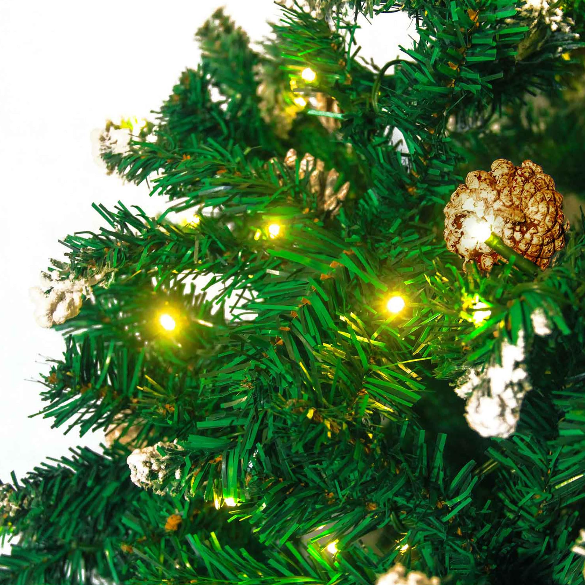 Frankystar Choinka bożonarodzeniowa z diodami LED i szyszkami Ø 125 x 240 cm, 2000 gałązek