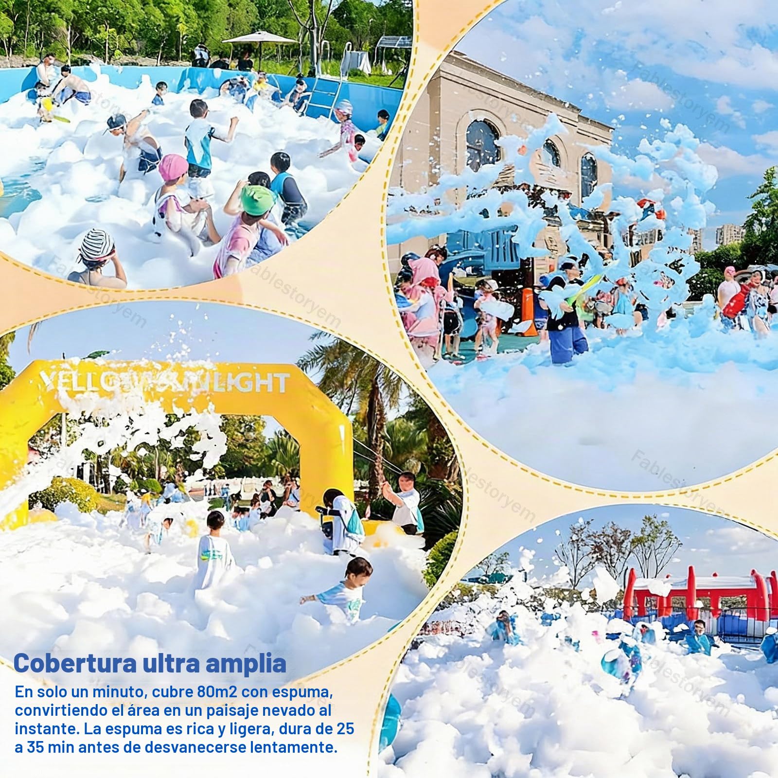 Máquina de Espuma de 1200W, Cañón de Espuma, Máquina de Burbujas para Efectos Escénicos, Máquina de Efectos de Espuma a Chorro, para Festivales de Música, Fiestas al Aire Libre, Barra Libre