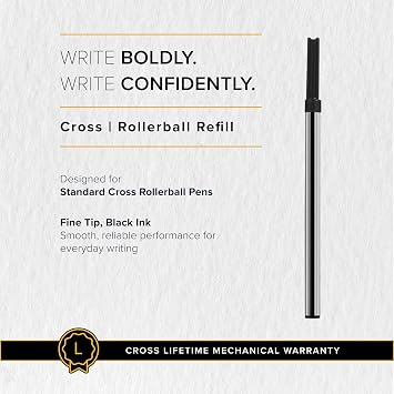 Cross Selectip Gel Rollerball Pen Refill, Single Pack, Black Ink