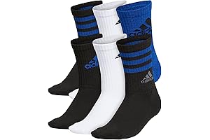 Cushioned Angle Stripe Crew Socks for Kids