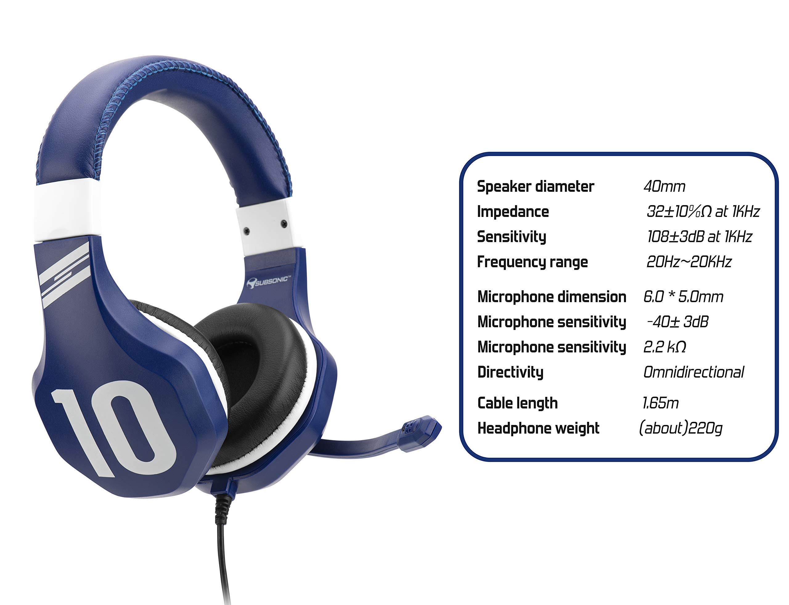 Subsonic - Auricular para juegos para PS4 / Xbox one/PC/Switch (sólo Fortnite) - Accesorios para gamers - Azul (Xbox One)