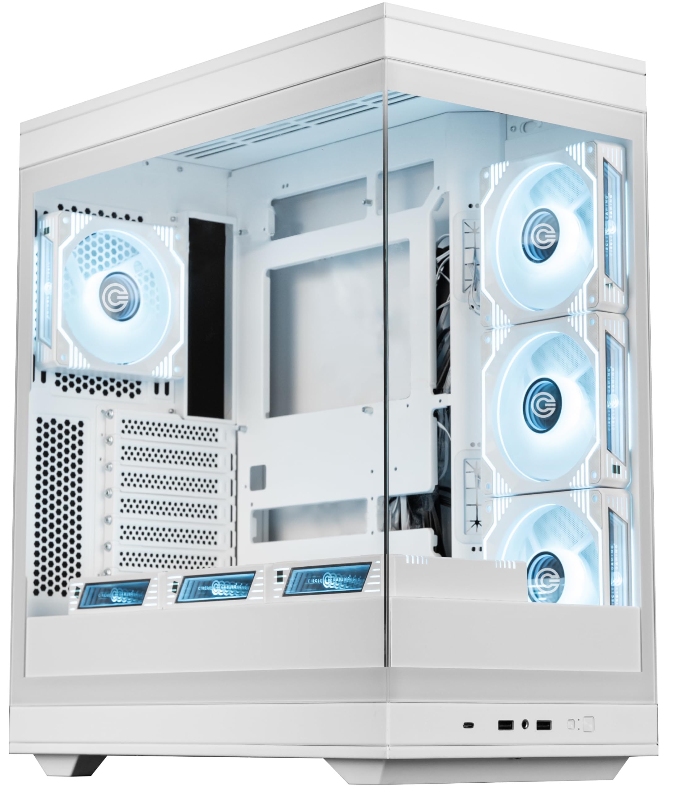 Circle Thrillux Gaming Case - White | ARGB Fans -1