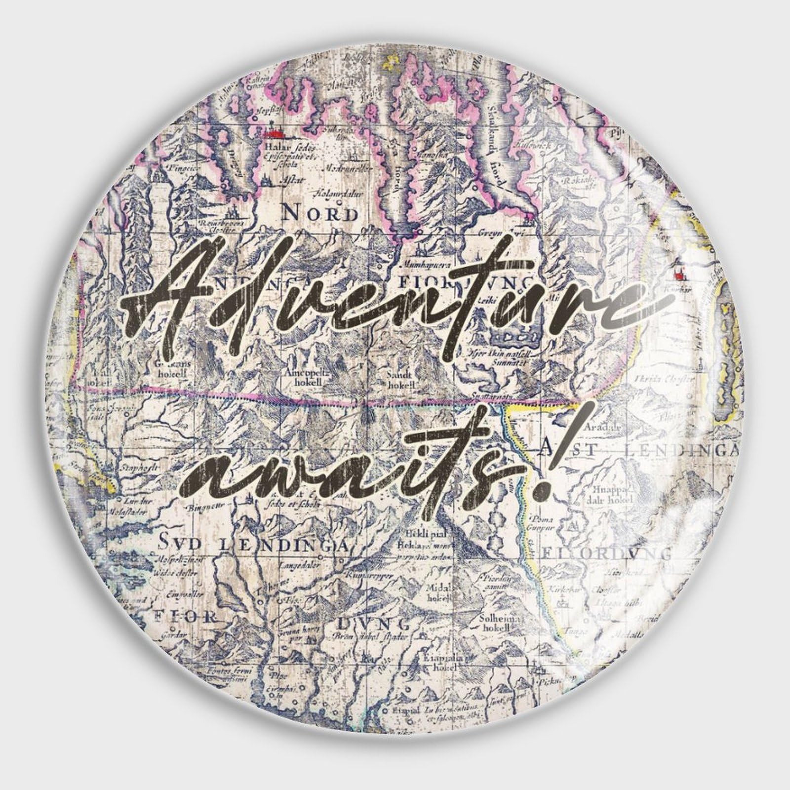 Aimants de réfrigérateur en verre Adventure Awaits pour fixer vos notes sans glisser