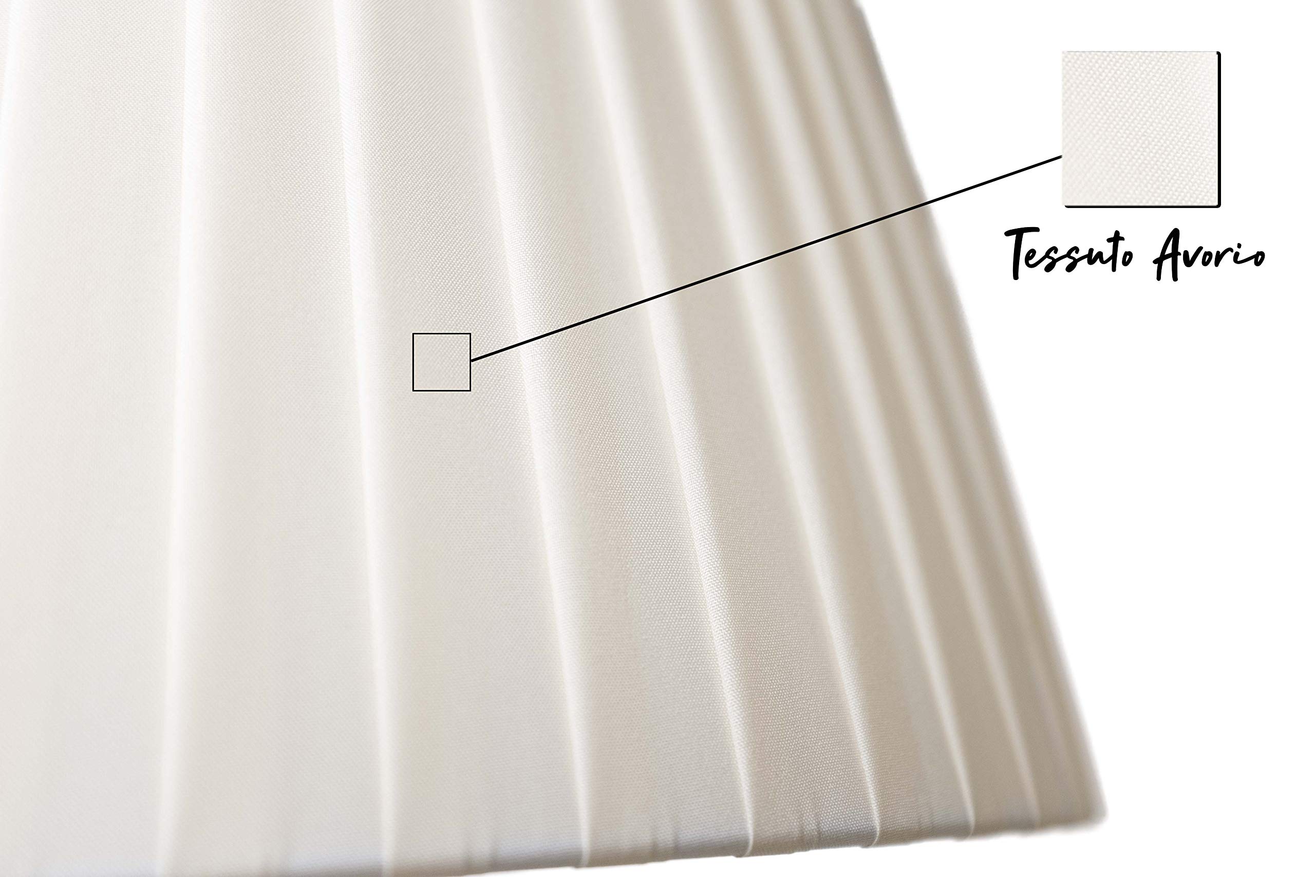 Olivia: Lampada da Comodino Elegante in Cristallo Soffiato Ambra per Camera da letto e Soggiorno Stile Contemporaneo con Paralume Avorio fatto a mano