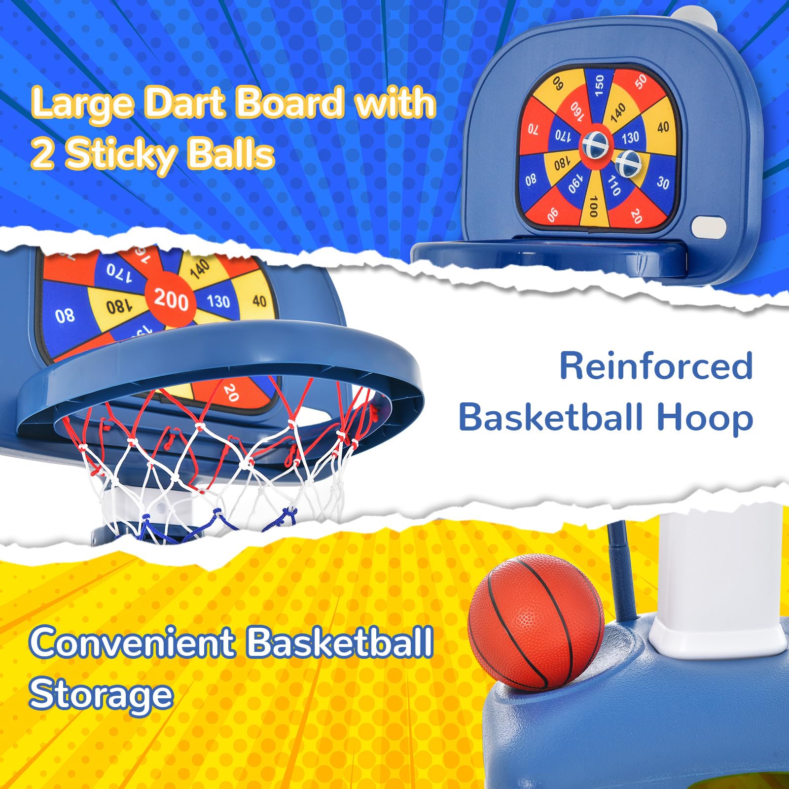 Deco Chambre Ado Garcon STAY GENT Mini Panier De Basket Pour Enfants Et Les Adultes, Intérieur Mini Panier Basketball Panier De Basket Enfant