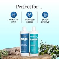 Vista 2 de Champú y acondicionador de biocina natural para pérdida de cabello, bloqueador DHT, estimulador de folículos para el crecimiento del cabello