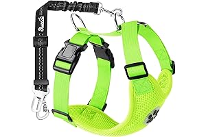 SlowTon Double Clip Dog Harness for Car - Breathable Mesh for Small...