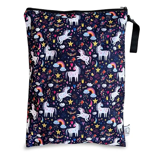 Miniatura 17 de FLOCK THREE Bolsa de pañales lavable y reutilizable, resistente al agua, bolsa de natación, bolsa de yoga, gimnasio, 12.6 x 16.5 pulgadas, Gatos