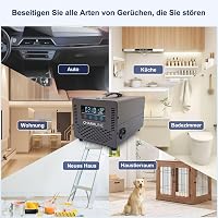 Charmline Ózongenerátor 40000 mg/h - Szagtalanító Készülék Távirányítóval, 500 m² Területre, Otthonba, Autóba, Fekete 6