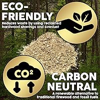 Vista 4 de Envi 8 bloques de combustible de madera dura (paquete de 6) – Aserrín comprimido 100% natural, combustión prolongada y alto calor para chimeneas