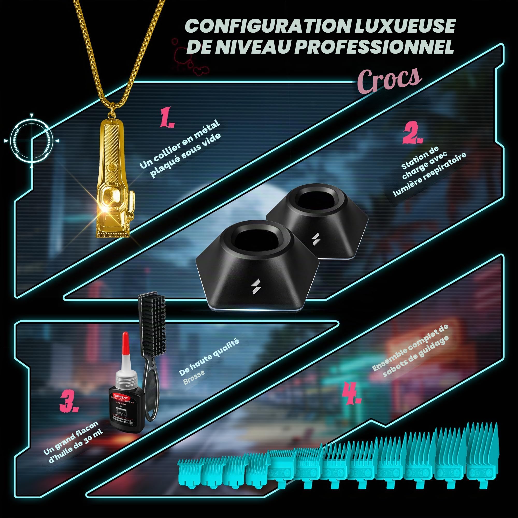 SUPRENT Tondeuse Cheveux Hommes, Moteur 13000 tr/min, Performance | Tondeuse Professionnelle Digitale sans Fil, Coupe de Cheveux avec Contrôle Vitesse par AI