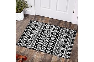 Striking Black Accent Rug: Moroccan Charm for Your Floor