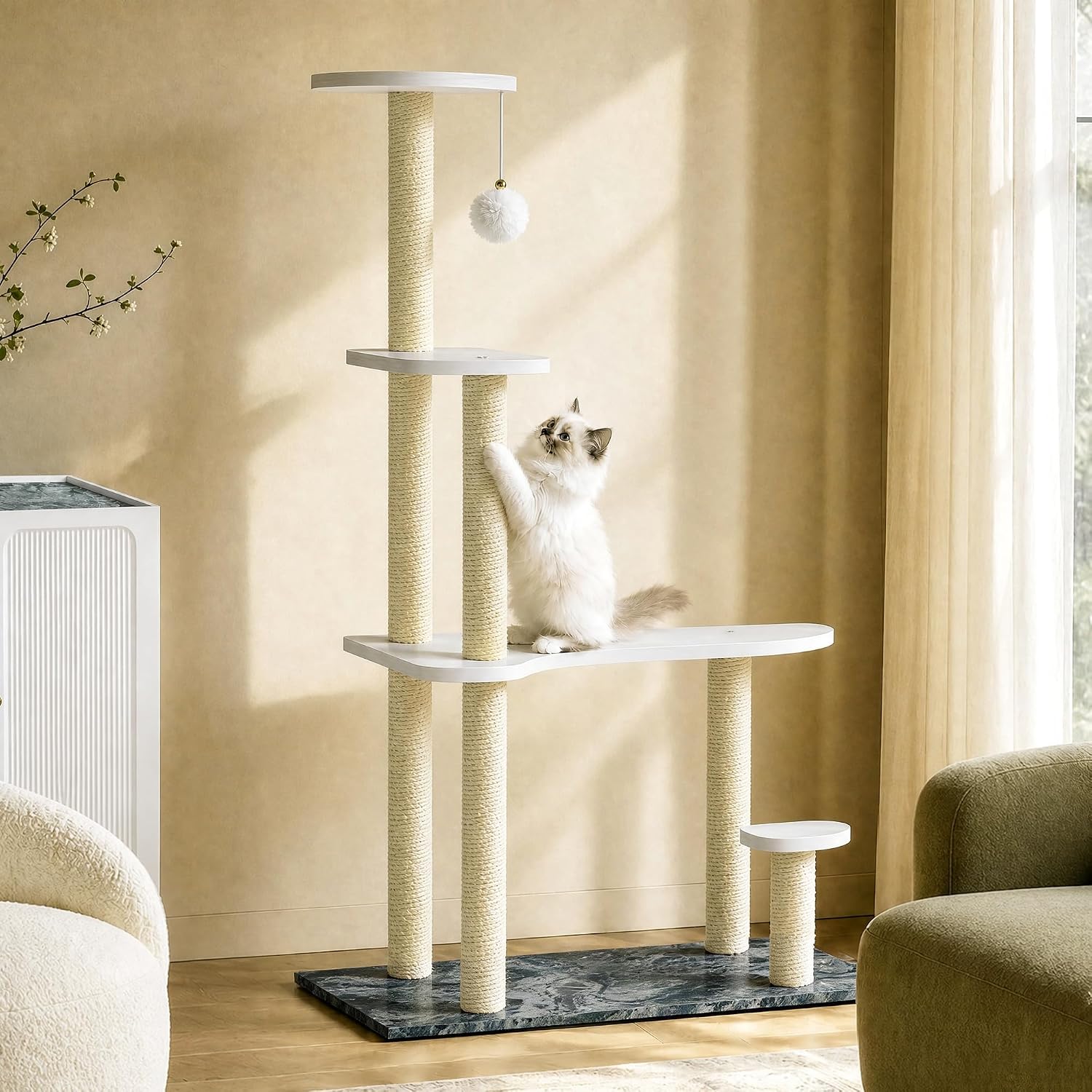 ModernMate Cat Tree for Indoor Cats, Multi-Level Climbing Activity Center