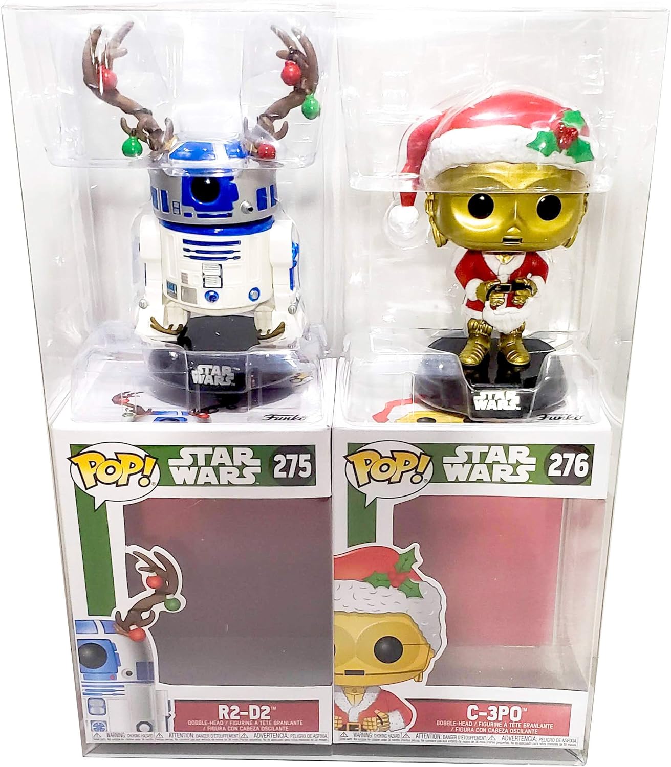TOYBOP 4-Pop Deluxe Clear Protector Quad-Pack Display Stack Case Box for 4" Inch Vinyl Figures Toy Collectibles (Fits Four Pops) (10-Pack)