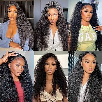 ❤︎ Amazon.com : Zhengshuo 34 Inch Water Wave Lace Front Wigs