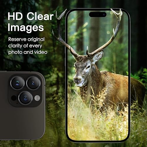 Miniatura 10 de JETech Protector de lente de cámara para iPhone 14 Pro de 6.1 pulgadas y iPhone 14 Pro Max de 6.7 pulgadas, cubierta de anillo individual de metal