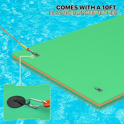 Miniatura 4 de Magshion Large Water Floating Mat for Adults Pool Lake Boating Float Pad 12 x 6 ft