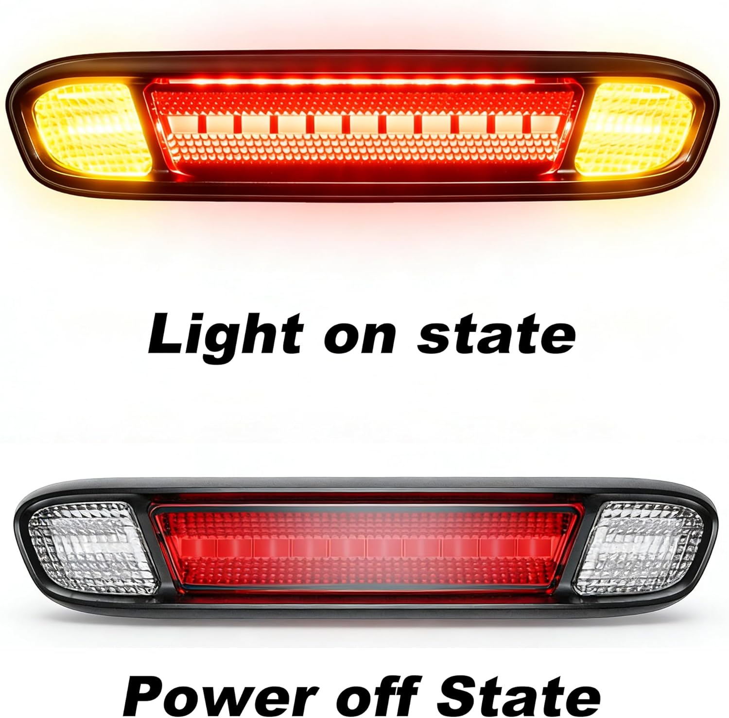 Bike Tail Light, Red & Yellow Dual Flash Warning & Fog Light, 6 Modes USB-C Rechargeable, 24H Runtime, 400 Lumen LED Bicycle Light, IPX6 Waterproof for Commuting & Night Riding