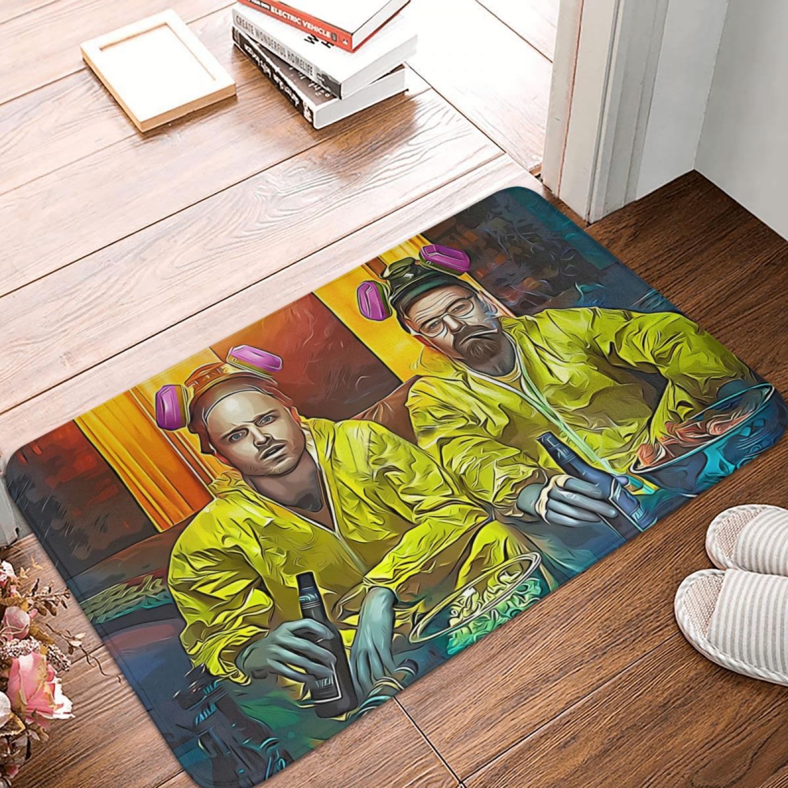 Tapis de prière et bain antidérapant en flanelle contre les glissades