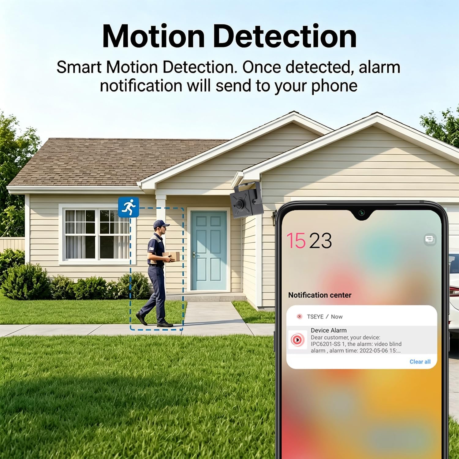 5MP POE Mini IP Camera with 360 Degree Adjustable Mount, UltraHD Indoor Small Security Cam 3.6mm Lens(75° FOV) with Mount, Motion Detection, H.265/H.264, Smart Phone/PC App (I706ZJ-P) image 5