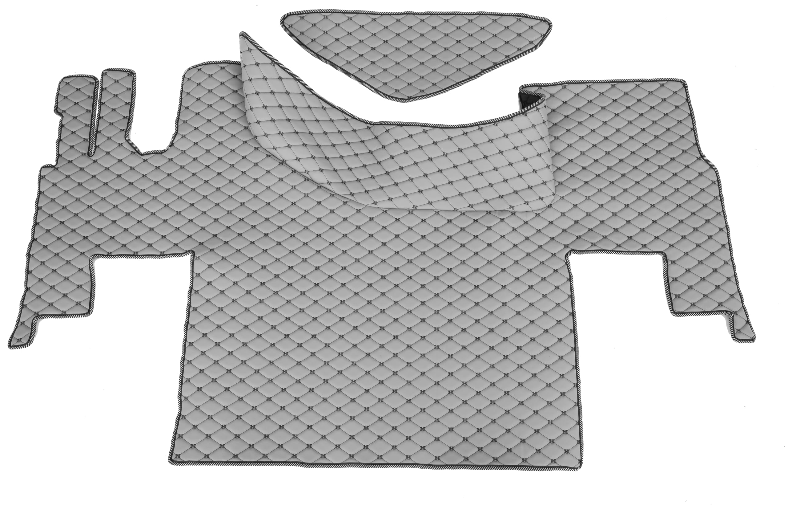 Alfombrillas de coche compatibles con Renault Gama T, Range T, fondo plano, 2014+ (negro gris)