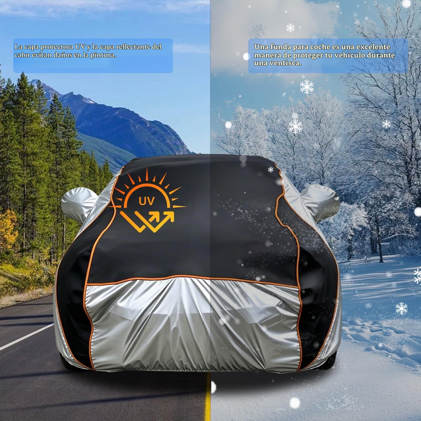 Funda Coche Antigranizo para Audi S6/RS6(2006-2026) | EVA 5mm Acolchada Multicapa Impermeable Transpirable Protector Contra Granizo Lluvia UV Viento