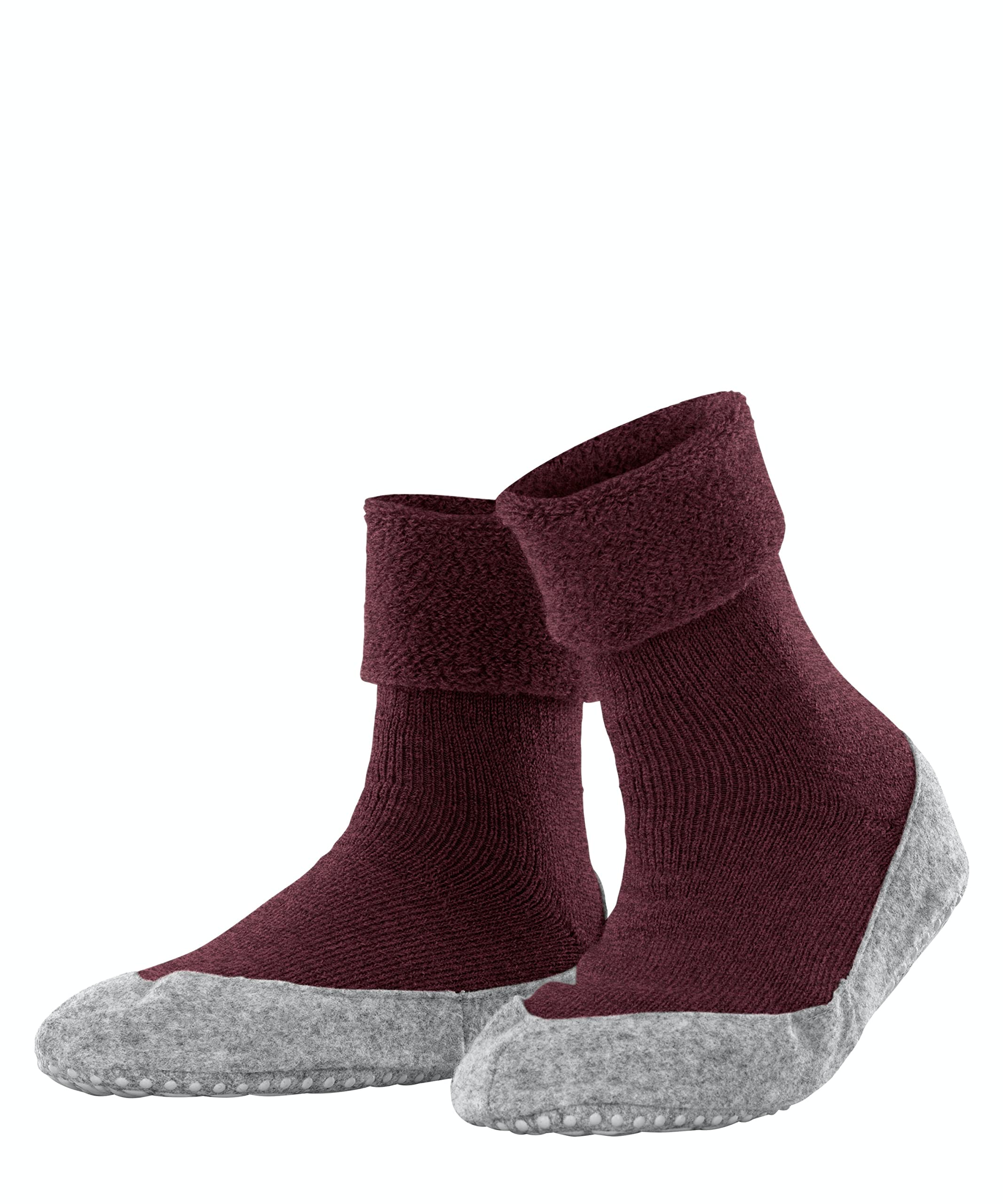 FALKE Damen Hausschuh-Socken Cosyshoe, Schurwolle, 1 Paar, Rot (Wine Melange 8624), 41-42 (UK 7-8 Ι US 9.5-10.5)