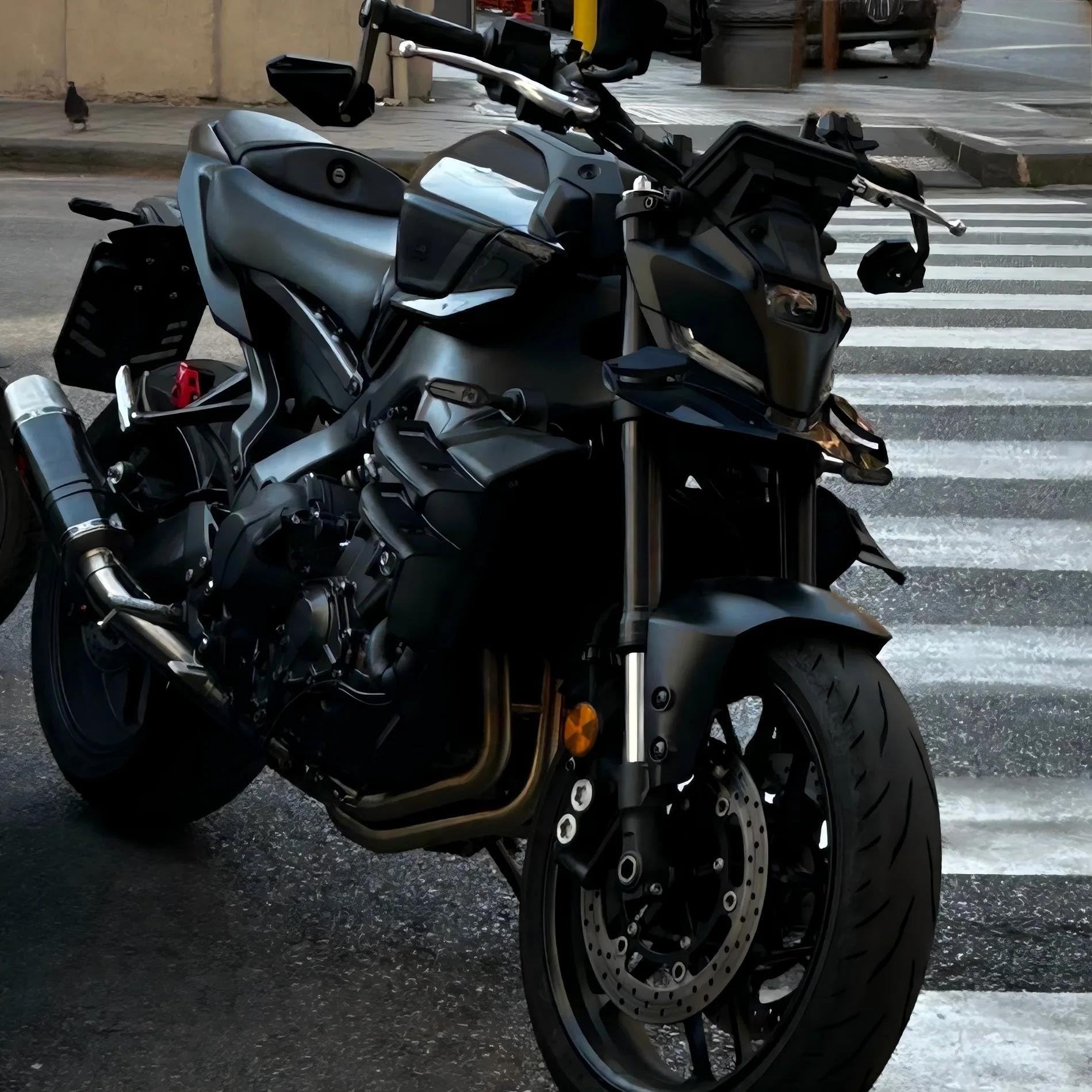 Motorrad Frontspoiler Untere Flanke Seite Flügel FRONTAL Spoiler Für Yamaha MT-09/SP 2024 2025 Verkleidungsschutz(Race)