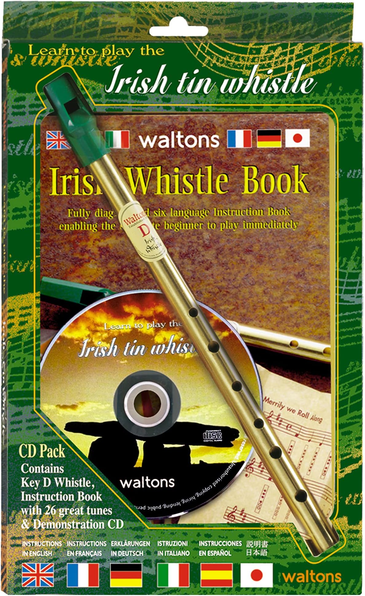 Waltons 1514M D Whistle CD Pack