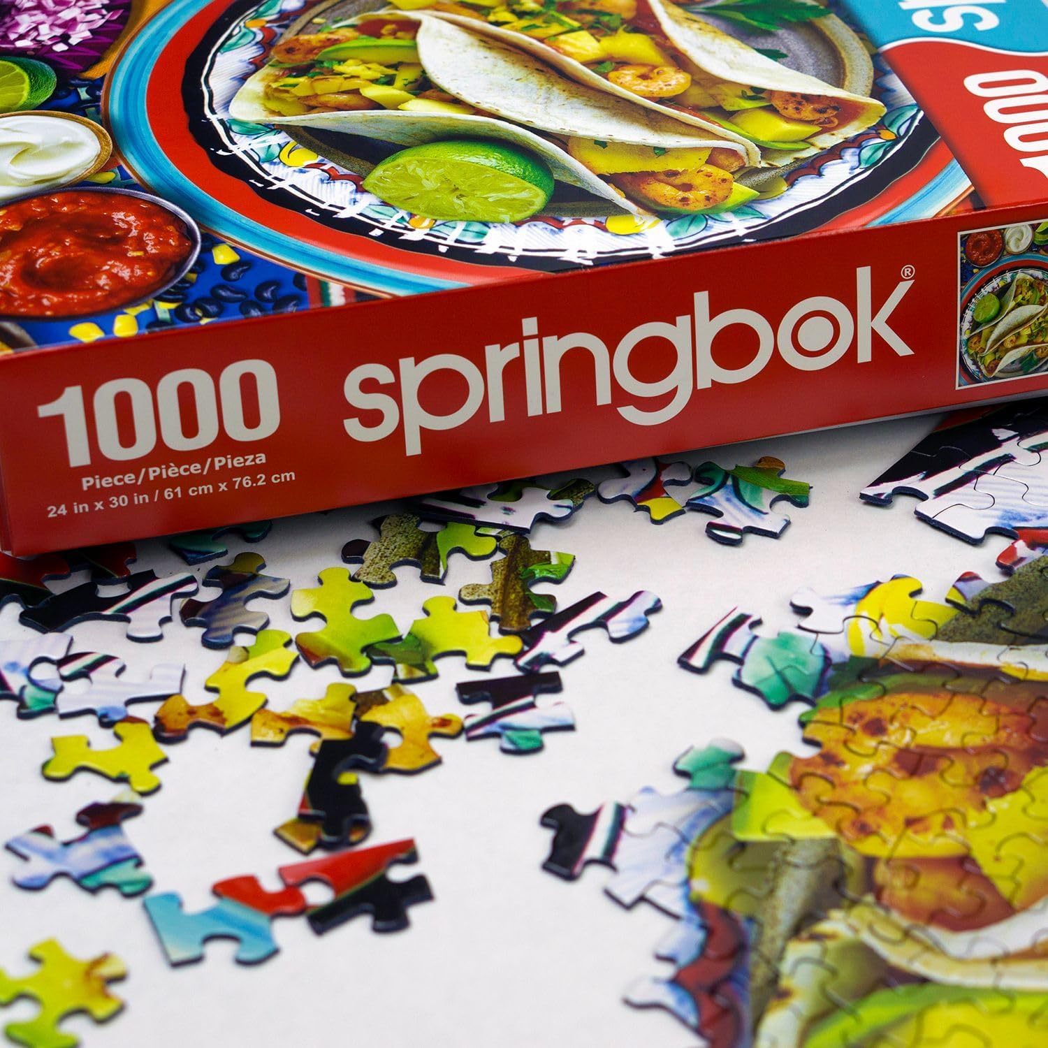 Springbok Taco Table 1000 Piece Jigsaw Puzzle for Adults - Cinco de Mayo Taco Party Theme Great for Game Nights - Finished Size of 30" x 24"