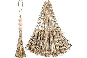 40 All-Natural Jute Tassels for Creative Expression: Adorn Your Crafts, Bookmarks, and More