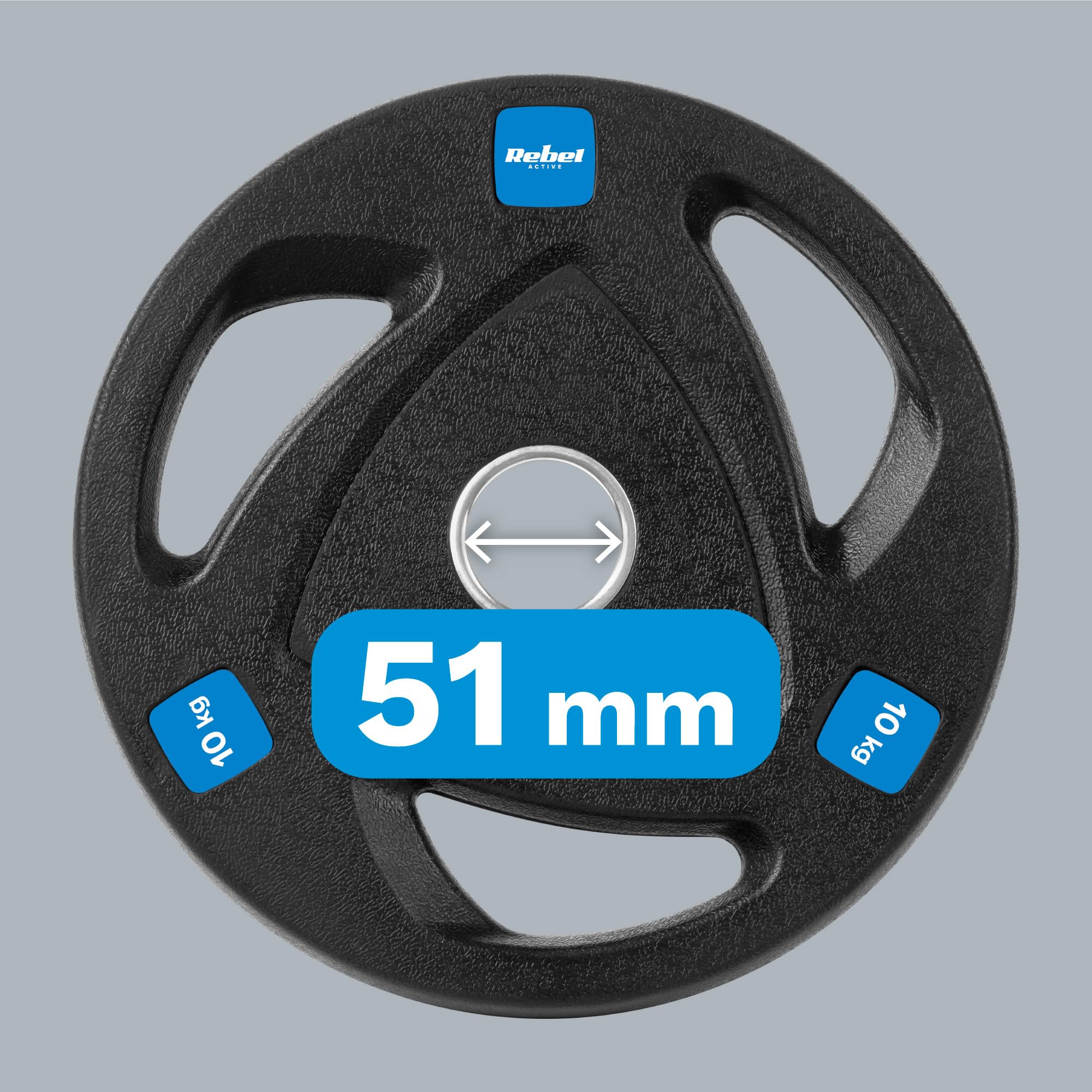 Rebel Zestaw Obciążeń Żeliwnych Gumowanych 2x10kg Otwór Olimpijski 51mm RBA-2110