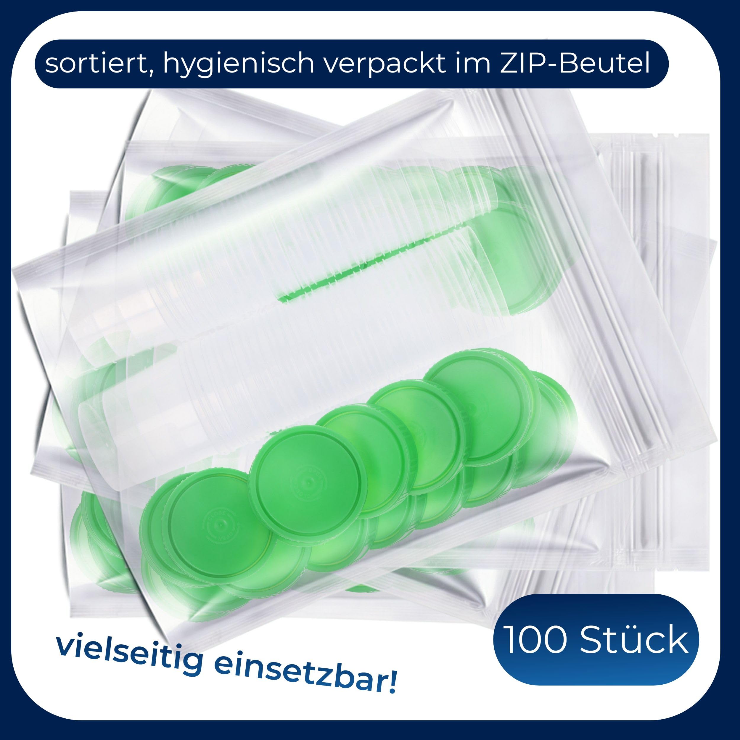 Urinbecher/Probenbecher mit Schraubverschluss 125ml Fassungsvermögen, Maßtabelle bis 100ml/3oz, beschriftbar (100Stk)