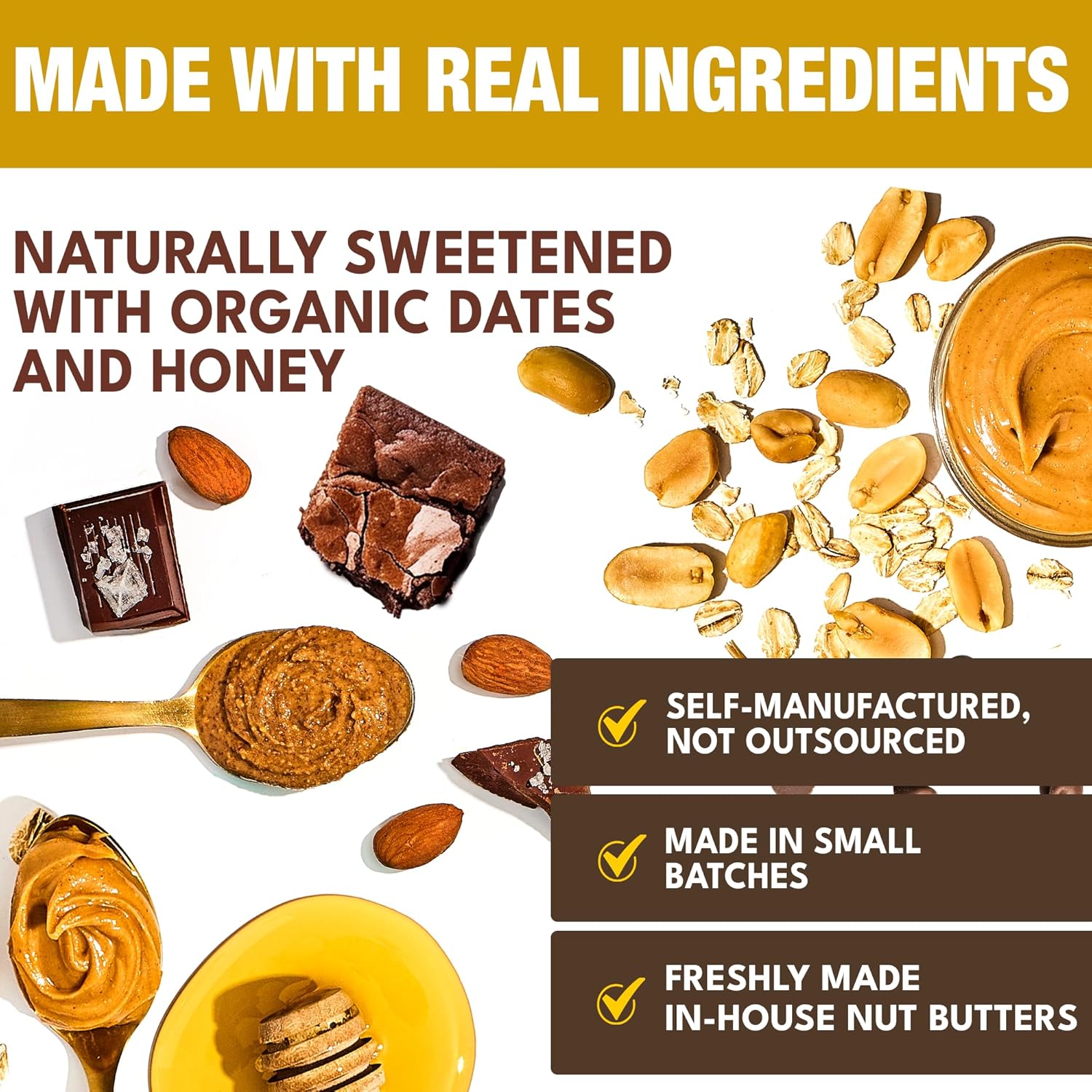 KiZE Energy Bars - Peanut Butter Chocolate Chip & Cookie Dough Bundle - 20-Count - Gluten Free, Dairy Free Options, Non-GMO, and High Protein Meal Replacement Energy Bars, Clean and Simple Food Ingredients - 10g High Protein Snacks (20 Count)