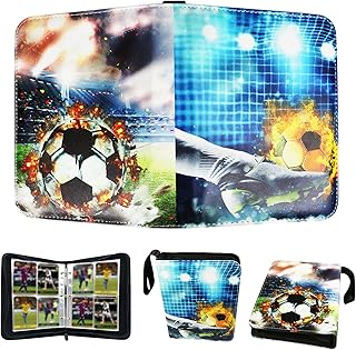 Card Scrapbook, 4 Pockets, 50 Pages, Capacity for 400 Cards, Album for Trading Cards, Trainer Trading Card Albums, for Storing Trading Cards, Board Playing Cards (football)