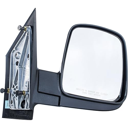 Dependable Direct Right Passenger Side Door Mirror for Chevy Express GMC Savana Textured Non-Heated Manual Folding (2003-2017) - GM1321284