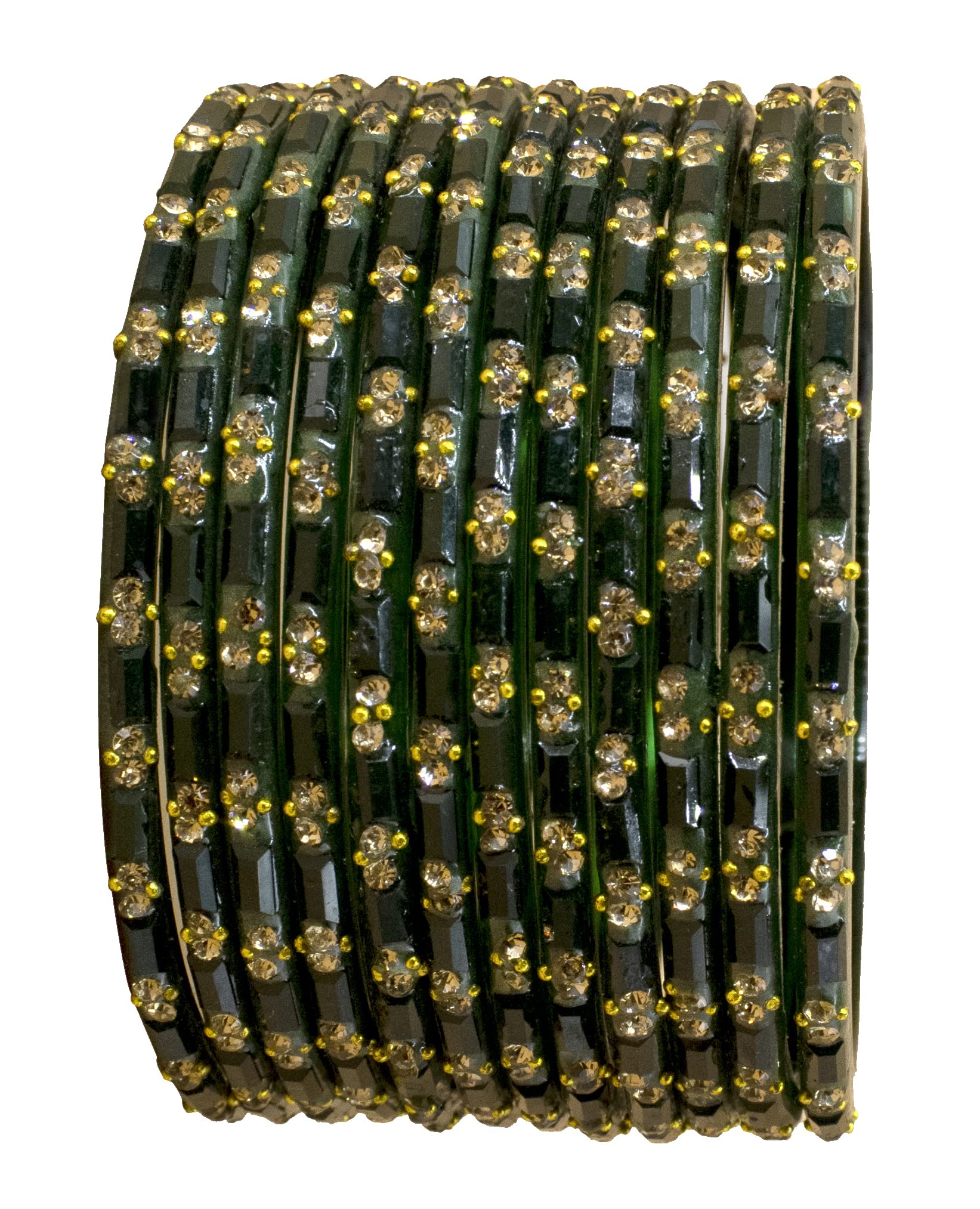 The Golden Cascade Glass Bangles for Women | Stone Studded Bangle for Girls | Party Use Chudi for Ladies | Wedding Occasion Chudiyan/CHTR (Kaee, Small 2.4) (B0BLV6VF1Y) Amazon Price History, Amazon Price Tracker