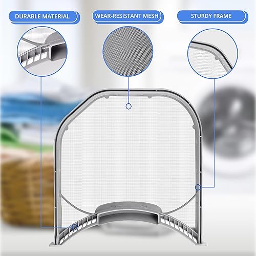 Miniatura 5 de Filtro de pelusa compatible para modelos de secadora LG DLE2601R, DLE2601W, DLE2701V, DLE3050W, DLE3170W
