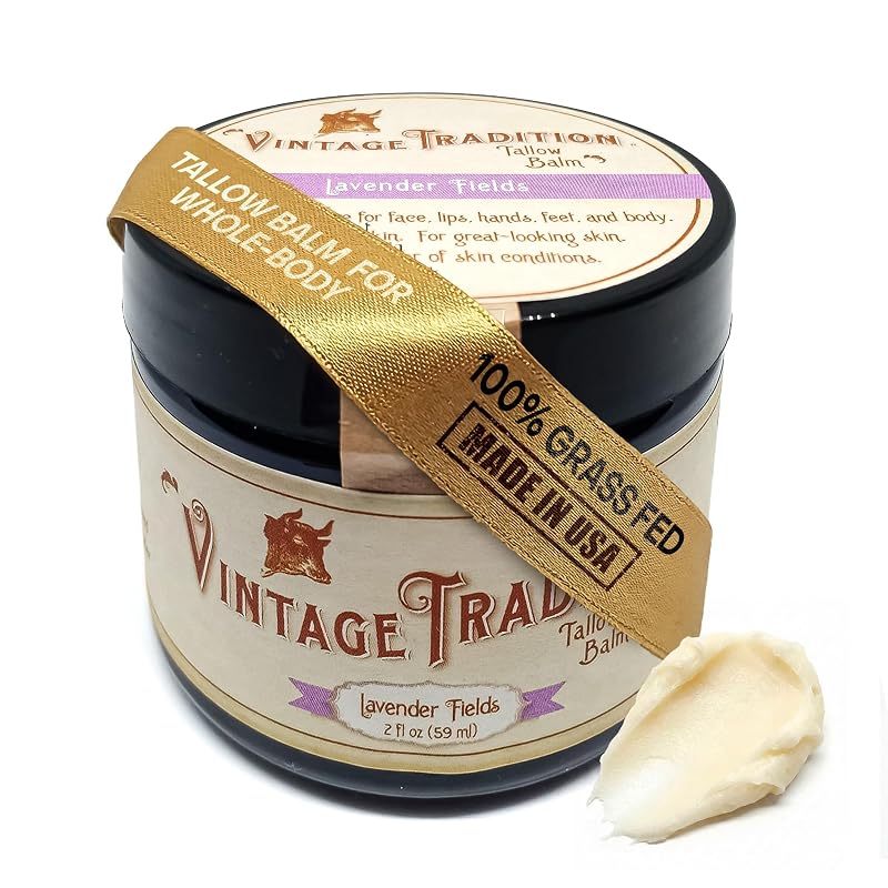 Bálsamo de sebo bovino alimentado com pasto Vintage Tradition com lavanda, 57 g