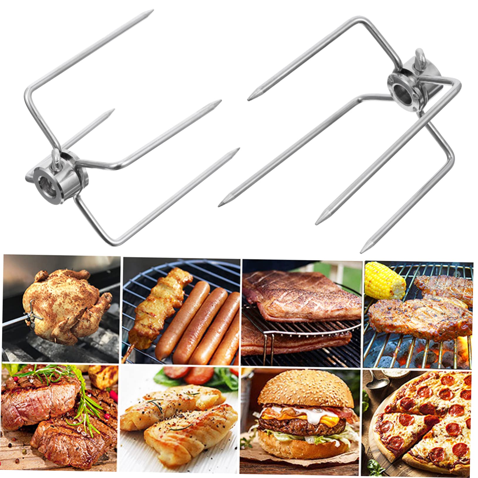 2piezas Tenedores Inoxidable Duraderos Aptos Para Lavavajillas Perfectos Para Barbacoas y Camping